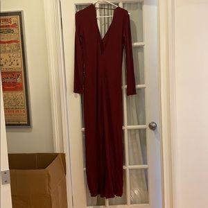 Reformation crepe long dress